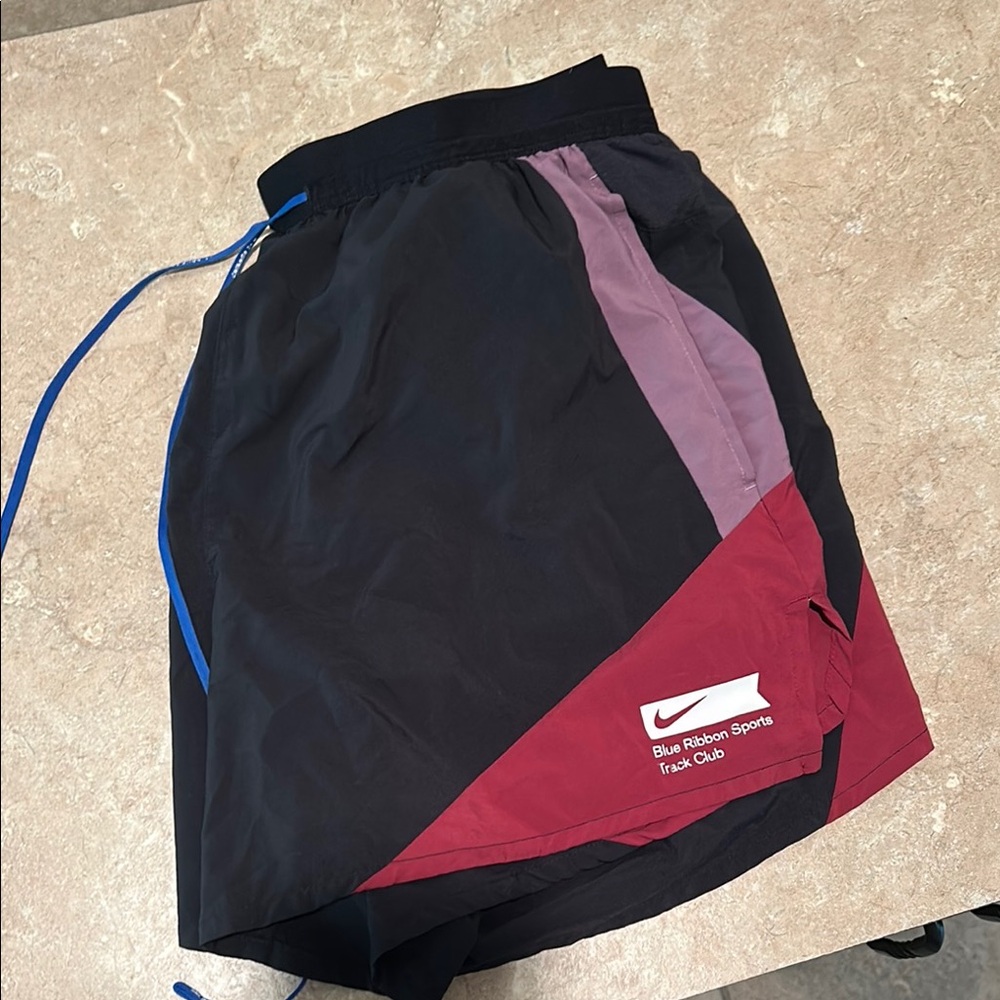 Nike Black and Red Track Shorts